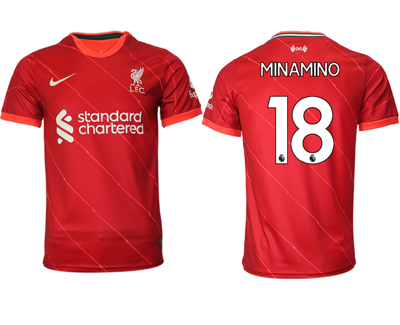 Men 2021-2022 Club Liverpool home aaa version red #18 Soccer Jersey->liverpool jersey->Soccer Club Jersey